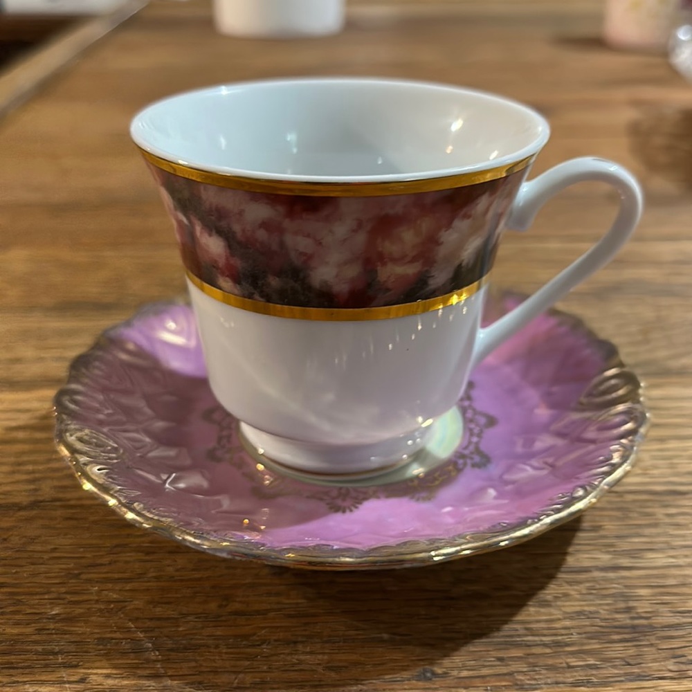 DaySpring Cards Sloan springs Arkansas teacup made in china and saucer